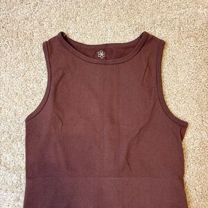 Aura Chocolate Ribbed Tank Top